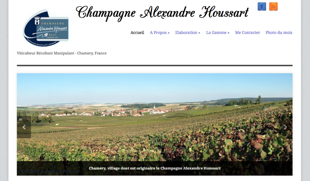 Champagne Alexandre Houssart frontpage
